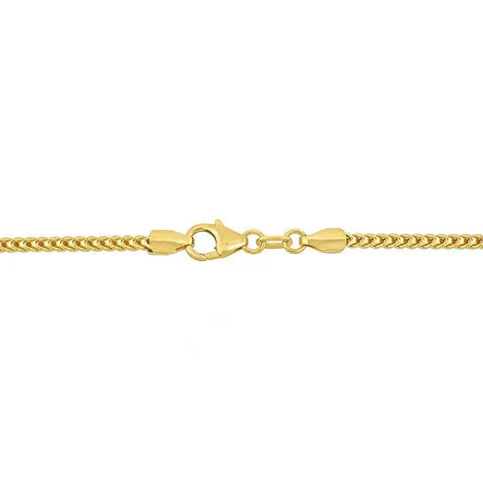 JMS always Necklaces Original Amour 185mm Franco Link Chain Necklace in 10k Yellow Gold 18 in JMS always Necklaces Original Amour 185mm Franco Link Chain Necklace in 10k Yellow Gold 18 in