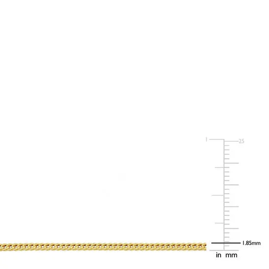 JMS always Necklaces Original Amour 185mm Franco Link Chain Necklace in 10k Yellow Gold 18 in JMS always Necklaces Original Amour 185mm Franco Link Chain Necklace in 10k Yellow Gold 18 in