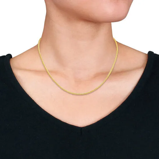 JMS always Necklaces Original Amour 185mm Franco Link Chain Necklace in 10k Yellow Gold 18 in JMS always Necklaces Original Amour 185mm Franco Link Chain Necklace in 10k Yellow Gold 18 in