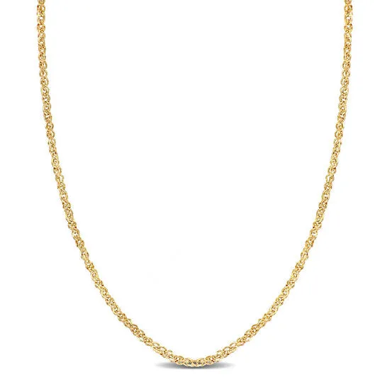 JMS always Original Amour 13mm Sparkling Singapore Chain Necklace in 10k Yellow Gold 18 in Necklaces JMS always Original Amour 13mm Sparkling Singapore Chain Necklace in 10k Yellow Gold 18 in Necklaces