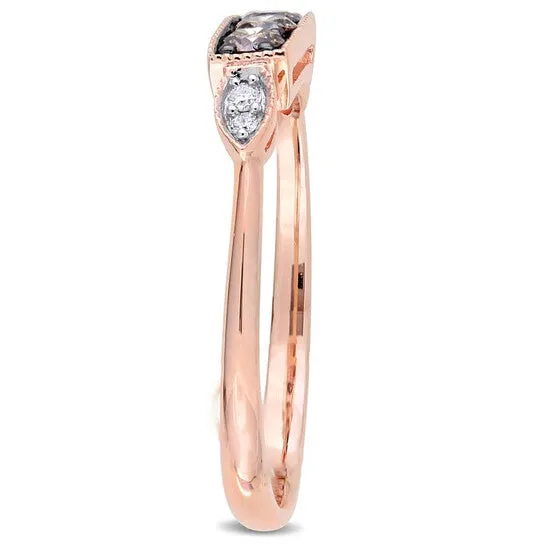 JMS always Original Amour 14 CT TW Dark Brown and White Diamond Ring in 10k Rose Gold JMS005298 Rings JMS always Original Amour 14 CT TW Dark Brown and White Diamond Ring in 10k Rose Gold JMS005298 Rings