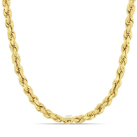 JMS always Original AMOUR 18 Inch Rope Chain Necklace In 14K Yellow Gold 5 Mm Necklaces JMS always Original AMOUR 18 Inch Rope Chain Necklace In 14K Yellow Gold 5 Mm Necklaces