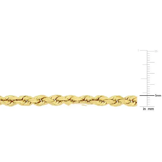 JMS always Original AMOUR 18 Inch Rope Chain Necklace In 14K Yellow Gold 5 Mm Necklaces