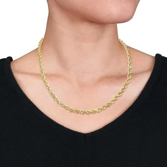 JMS always Original AMOUR 18 Inch Rope Chain Necklace In 14K Yellow Gold 5 Mm Necklaces