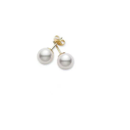 JMS always Original Mikimoto Akoya Pearl Stud Earrings with 18K Yellow Gold Stud Earrings 885mm AA Earrings JMS always Original Mikimoto Akoya Pearl Stud Earrings with 18K Yellow Gold Stud Earrings 885mm AA Earrings
