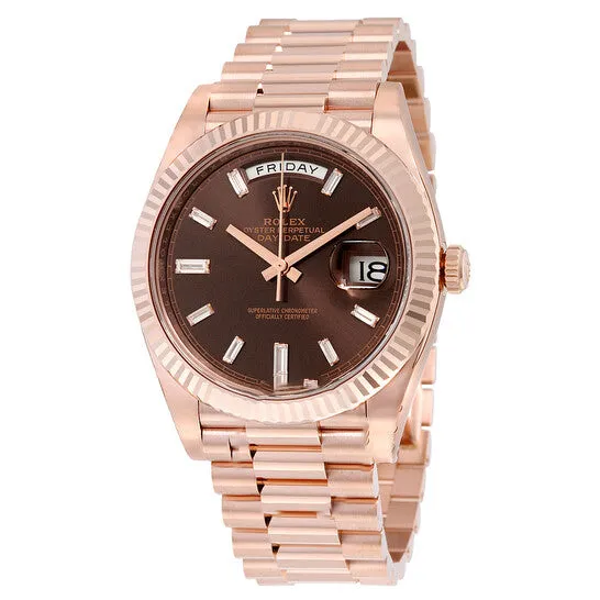 JMS always Original Rolex DayDate 40 Chocolate Dial 18K Everose Gold President Automatic Mens Watch 228235CHDP PreStyled Sets JMS always Original Rolex DayDate 40 Chocolate Dial 18K Everose Gold President Automatic Mens Watch 228235CHDP PreStyled Sets