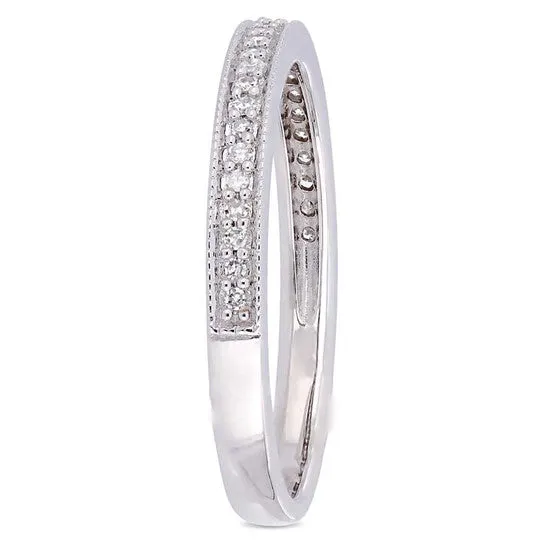 JMS always Rings Original Amour 18 CT Diamond Stackable Eternity Wedding Band in 14k White Gold JMS005040 JMS always Rings Original Amour 18 CT Diamond Stackable Eternity Wedding Band in 14k White Gold JMS005040
