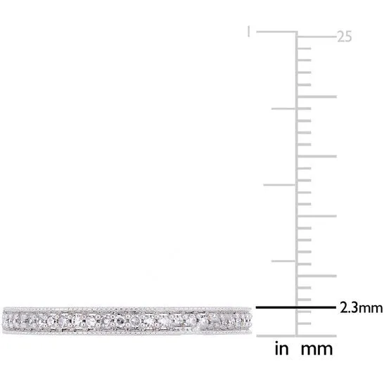 JMS always Rings Original Amour 18 CT Diamond Stackable Eternity Wedding Band in 14k White Gold JMS005040 JMS always Rings Original Amour 18 CT Diamond Stackable Eternity Wedding Band in 14k White Gold JMS005040