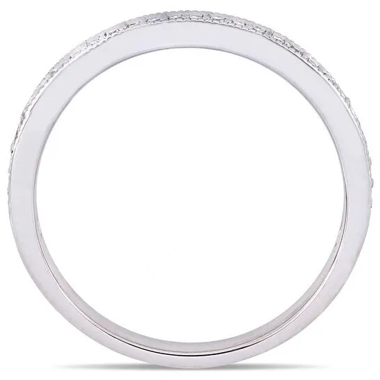 JMS always Rings Original Amour 18 CT Diamond Stackable Eternity Wedding Band in 14k White Gold JMS005040 JMS always Rings Original Amour 18 CT Diamond Stackable Eternity Wedding Band in 14k White Gold JMS005040