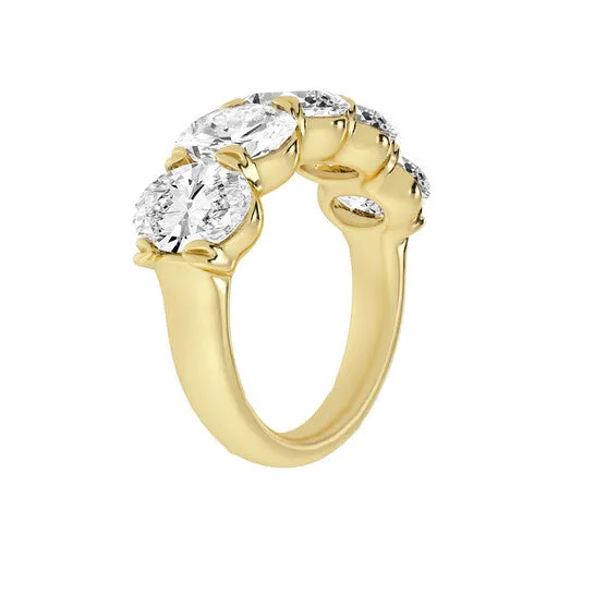 JMS always Rings Original Brilliant Diamond 14K Yellow Gold 5 CTTW OvalCut LAB GROWN Diamond Five Stone Anniversary Band FG SI1 JMS always Rings Original Brilliant Diamond 14K Yellow Gold 5 CTTW OvalCut LAB GROWN Diamond Five Stone Anniversary Band FG SI1