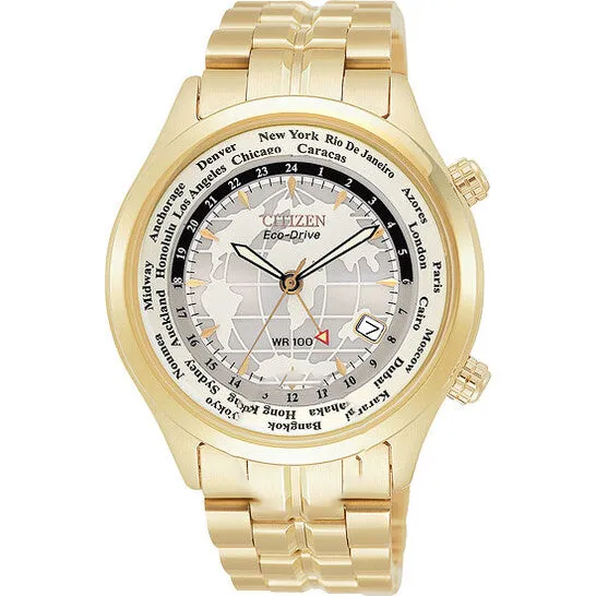 JMS always Rings Original Citizen Calibre 6000 GoldTone World Time Mens Watch BJ912254A JMS always Rings Original Citizen Calibre 6000 GoldTone World Time Mens Watch BJ912254A