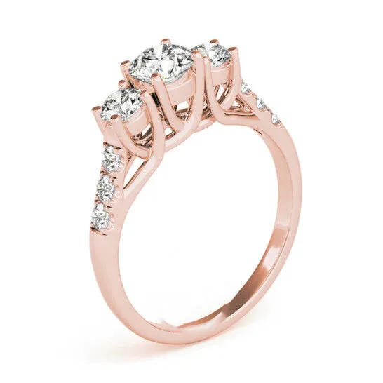 JMS always Rings Original Maulijewels 14k Rose Gold 050 Carat Halo Diamond Engagement Ring JMS always Rings Original Maulijewels 14k Rose Gold 050 Carat Halo Diamond Engagement Ring