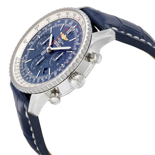 JMS always Watches Original Breitling Navitimer 01 Chronograph Automatic Blue Dial Blue Leather Mens Watch AB012721C889BLCD JMS always Watches Original Breitling Navitimer 01 Chronograph Automatic Blue Dial Blue Leather Mens Watch AB012721C889BLCD
