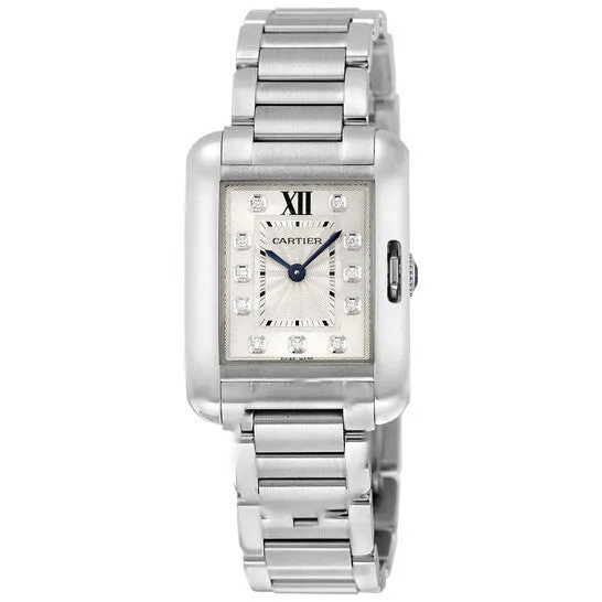 JMS always Watches Original Cartier Tank Anglaise Silver Dial Ladies Watch W4TA0003 JMS always Watches Original Cartier Tank Anglaise Silver Dial Ladies Watch W4TA0003