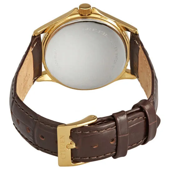 JMS always Watches Original Citizen Quartz Gold Dial Brown Leather Mens Watch BF500205P JMS always Watches Original Citizen Quartz Gold Dial Brown Leather Mens Watch BF500205P