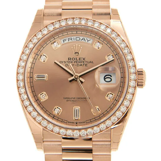 JMS always Watches Original Rolex DayDate 36 Rose Diamond Dial Automatic 18kt Everose Gold President Watch 128345PDP JMS always Watches Original Rolex DayDate 36 Rose Diamond Dial Automatic 18kt Everose Gold President Watch 128345PDP