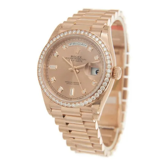 JMS always Watches Original Rolex DayDate 36 Rose Diamond Dial Automatic 18kt Everose Gold President Watch 128345PDP JMS always Watches Original Rolex DayDate 36 Rose Diamond Dial Automatic 18kt Everose Gold President Watch 128345PDP