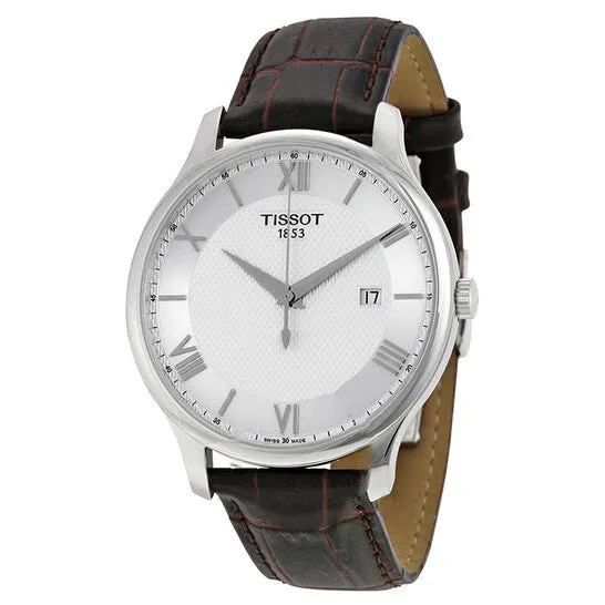 JMS always Watches Original Tissot Tradition Silver Dial Brown Leather Mens Watch T0636101603800 JMS always Watches Original Tissot Tradition Silver Dial Brown Leather Mens Watch T0636101603800