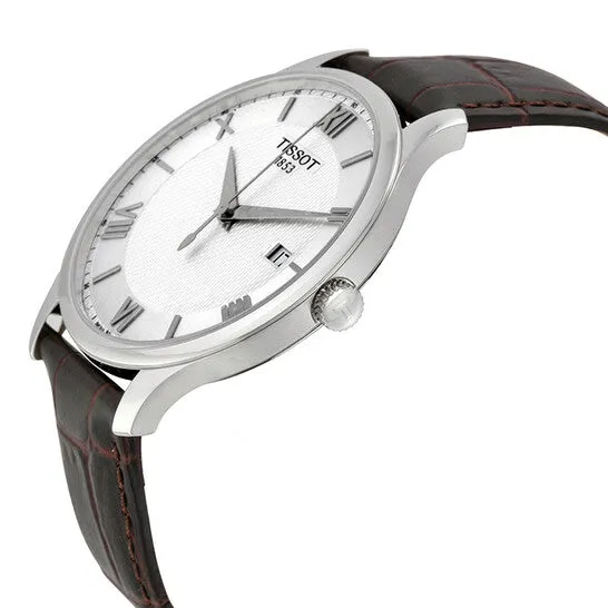 JMS always Watches Original Tissot Tradition Silver Dial Brown Leather Mens Watch T0636101603800 JMS always Watches Original Tissot Tradition Silver Dial Brown Leather Mens Watch T0636101603800