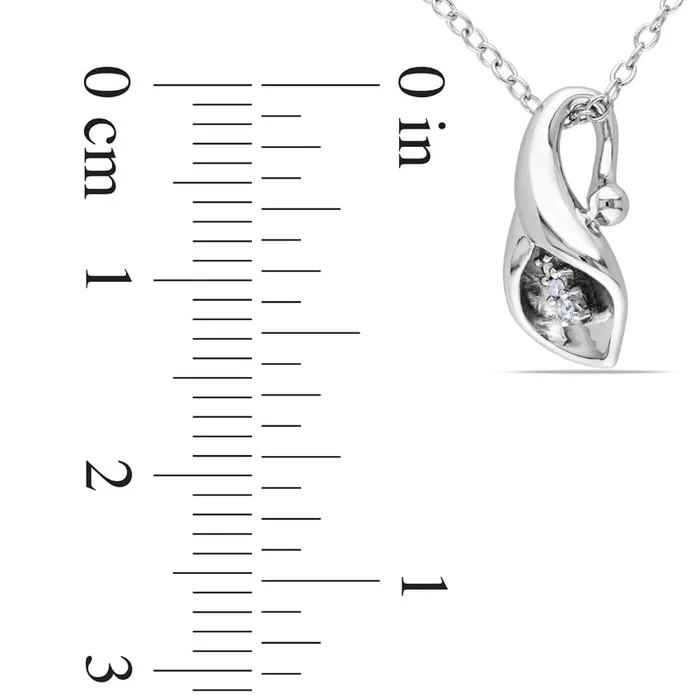 Natural Diamond Accent Calla Lily Pendant in Sterling Silver Goldia Necklaces Natural Diamond Accent Calla Lily Pendant in Sterling Silver Goldia Necklaces