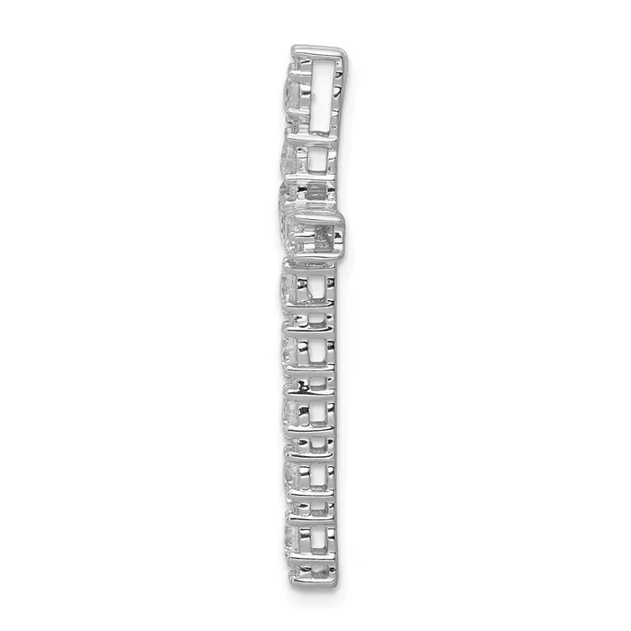 Necklaces 14k White Gold Real Diamond Latin Cross Pendant Goldia