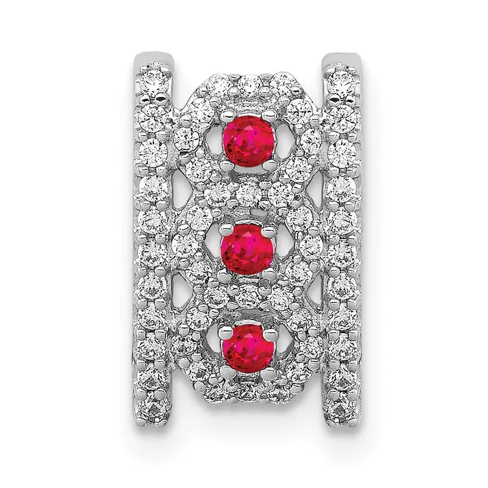 Necklaces 14k White Gold Real Diamond u0026 09 Ruby Fancy Chain Slide Goldia Necklaces 14k White Gold Real Diamond u0026 09 Ruby Fancy Chain Slide Goldia