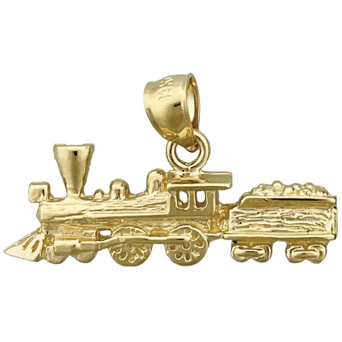Necklaces Goldia 14K Gold Locomotive Train with Cargo Pendant