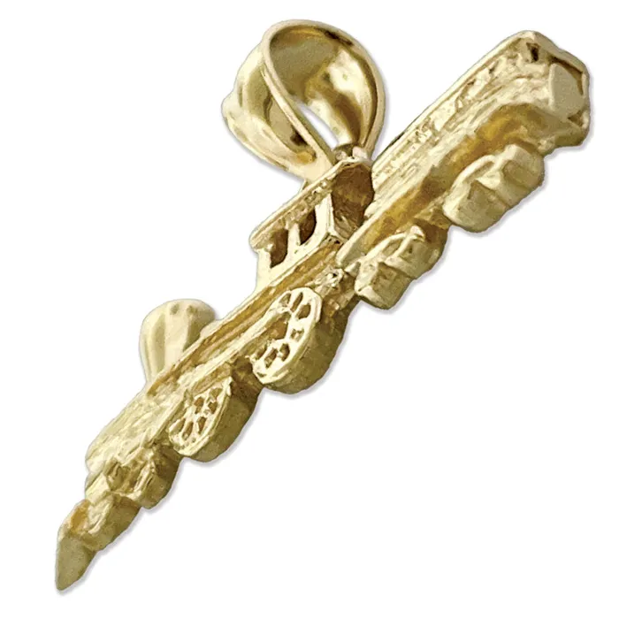 Necklaces Goldia 14K Gold Locomotive Train with Cargo Pendant