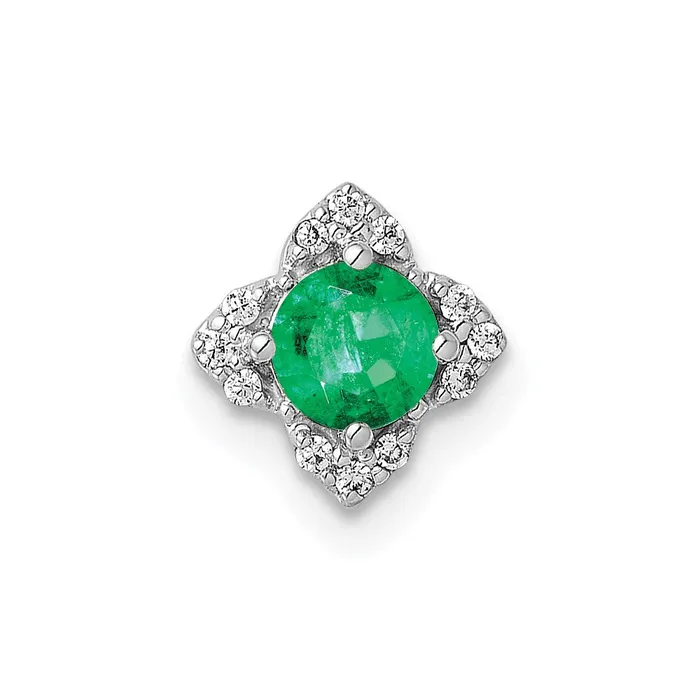 Necklaces Goldia 14k White Gold 120ct Real Diamond and 25 Emerald Chain Slide Necklaces Goldia 14k White Gold 120ct Real Diamond and 25 Emerald Chain Slide