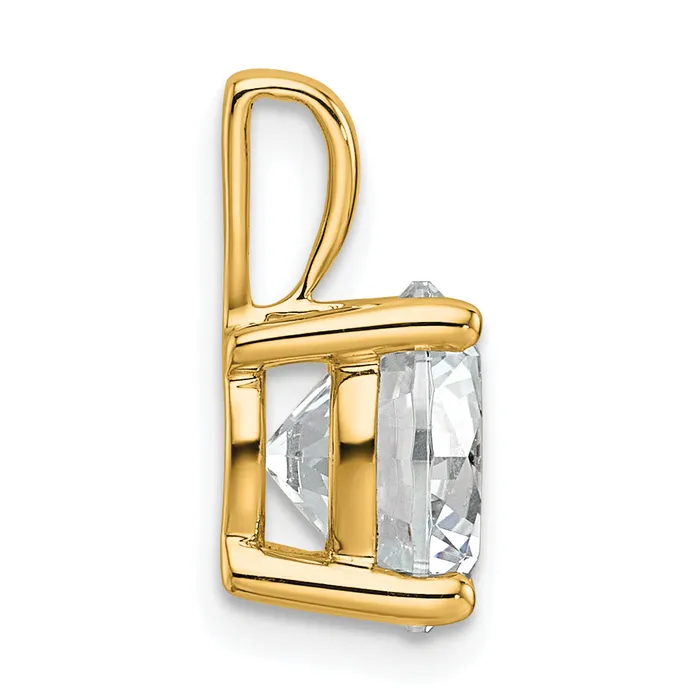 Necklaces Goldia 14k Yellow Gold 3 Ct Certified Lab Grown Diamond VSSI G Round Four Prong Pendant