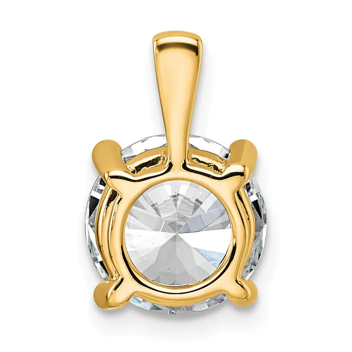 Necklaces Goldia 14k Yellow Gold 3 Ct Certified Lab Grown Diamond VSSI G Round Four Prong Pendant