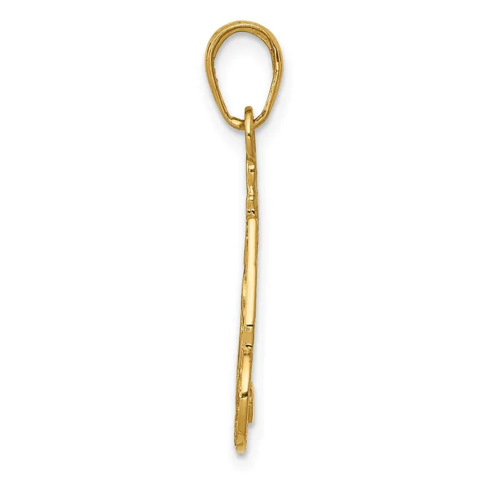 Necklaces Goldia 14k Yellow Gold Slice of Cake with Candle HAPPY BIRTHDAY Pendant