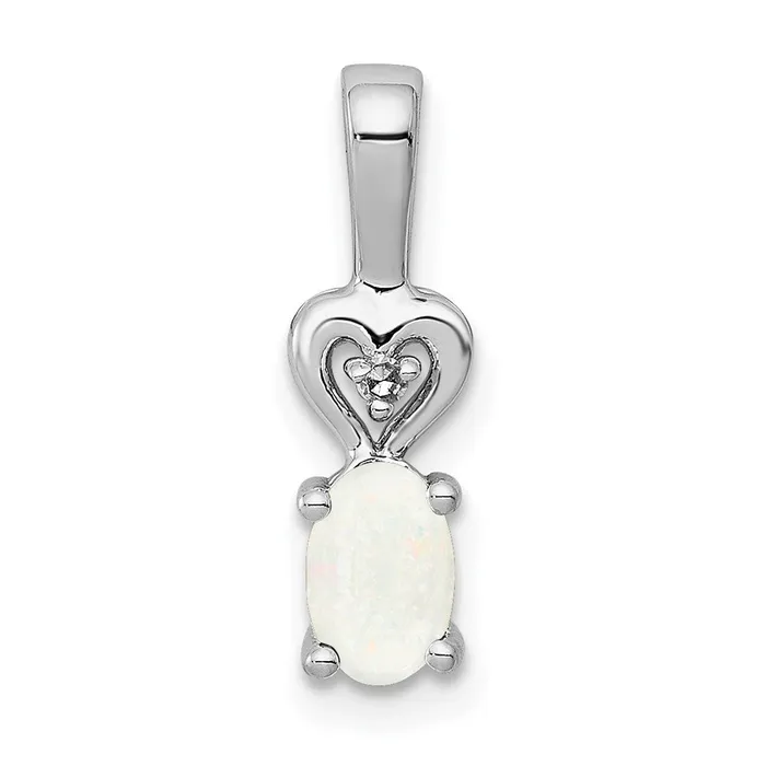 Necklaces Goldia Sterling Silver Rhodiumplated Created Opal u0026 Diamond Pendant Necklaces Goldia Sterling Silver Rhodiumplated Created Opal u0026 Diamond Pendant