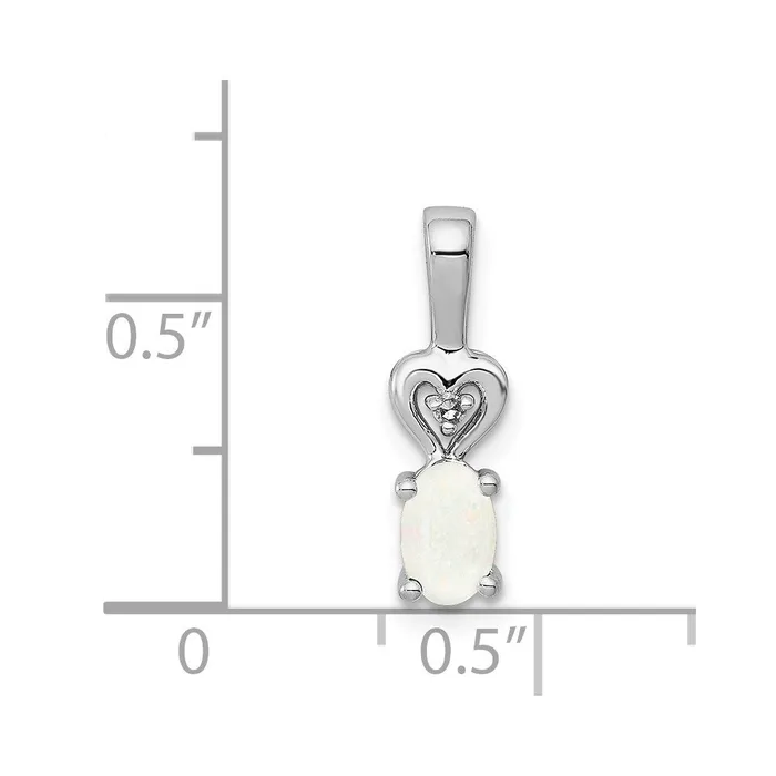 Necklaces Goldia Sterling Silver Rhodiumplated Created Opal u0026 Diamond Pendant