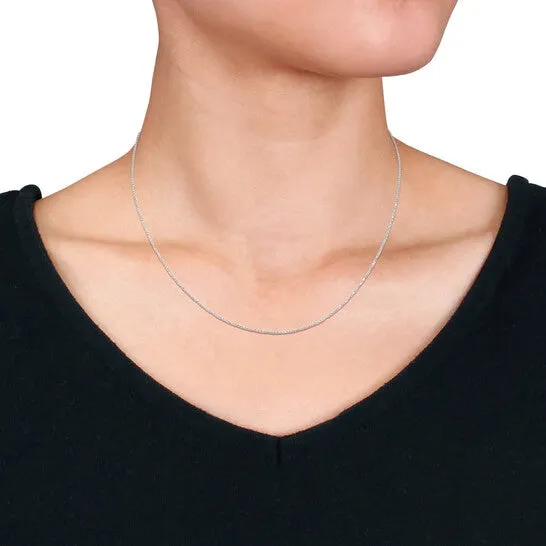 Necklaces JMS always Original AMOUR Cable Chain Necklace In Platinum 18 In Necklaces JMS always Original AMOUR Cable Chain Necklace In Platinum 18 In