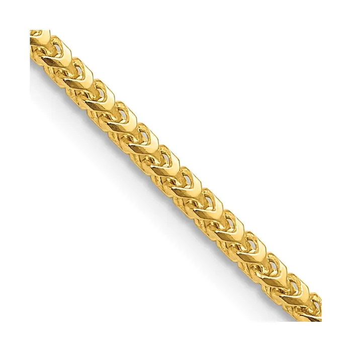 Necklaces MDS 14K Yellow Gold 18 inch 3mm Franco with Fancy Lobster Clasp Chain Necklace Necklaces MDS 14K Yellow Gold 18 inch 3mm Franco with Fancy Lobster Clasp Chain Necklace