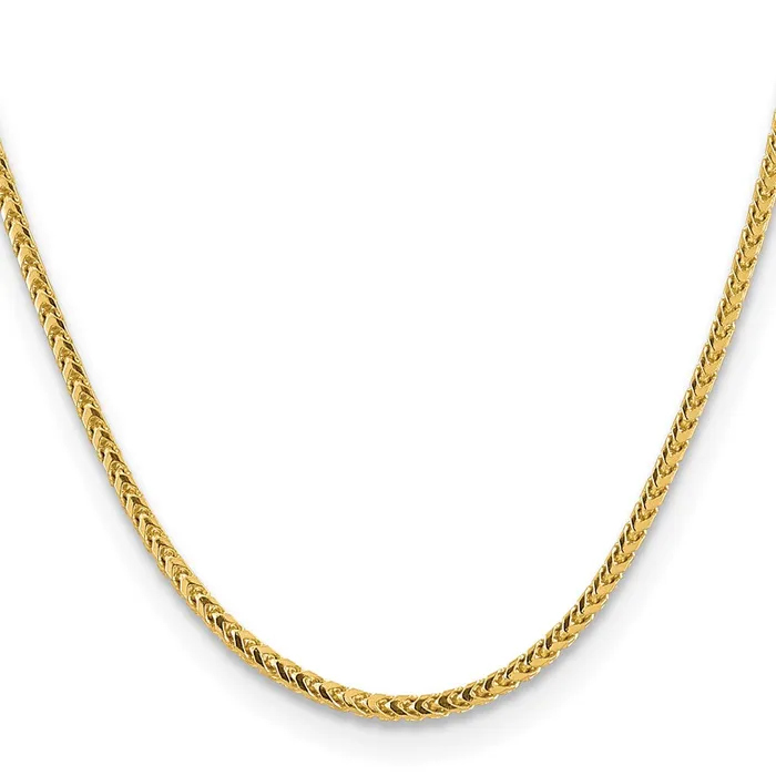 Necklaces MDS 14K Yellow Gold 18 inch 3mm Franco with Fancy Lobster Clasp Chain Necklace Necklaces MDS 14K Yellow Gold 18 inch 3mm Franco with Fancy Lobster Clasp Chain Necklace