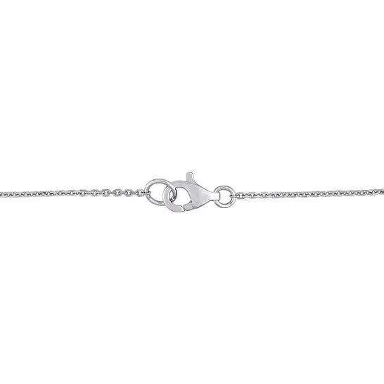 Necklaces Original AMOUR 2 12 CT TGW London Blue Topaz and 17 CT TW Diamond Rounded Bar Necklace In 14K White Gold JMS always Necklaces Original AMOUR 2 12 CT TGW London Blue Topaz and 17 CT TW Diamond Rounded Bar Necklace In 14K White Gold JMS always