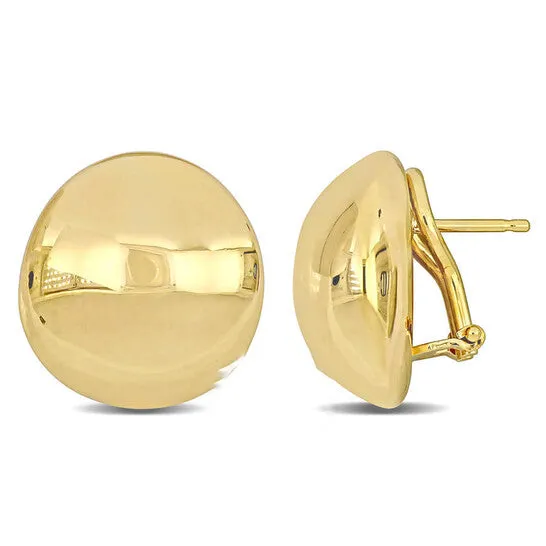 Original AMOUR 15mm Domed Omega Clip Back Earrings in 14k Yellow Gold JMS always Earrings Original AMOUR 15mm Domed Omega Clip Back Earrings in 14k Yellow Gold JMS always Earrings
