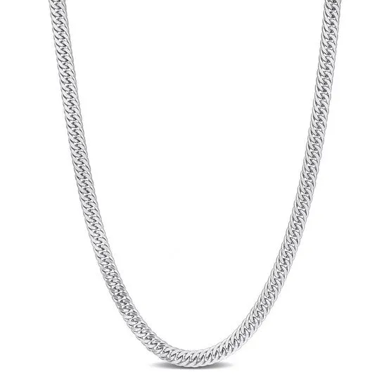 Original AMOUR Double Curb Link Chain Necklace In Sterling Silver 24 In JMS always Necklaces Original AMOUR Double Curb Link Chain Necklace In Sterling Silver 24 In JMS always Necklaces