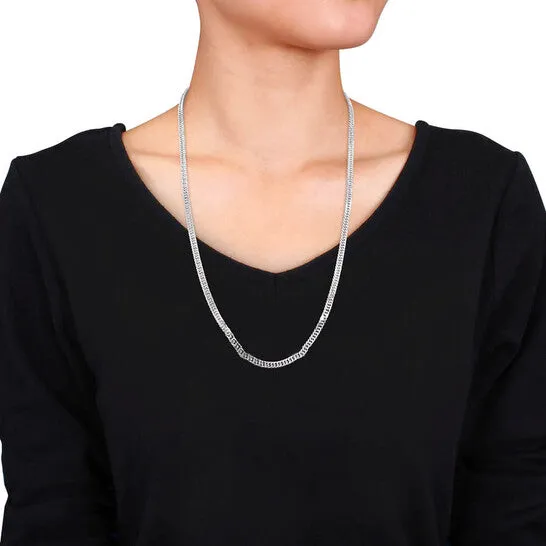 Original AMOUR Double Curb Link Chain Necklace In Sterling Silver 24 In JMS always Necklaces Original AMOUR Double Curb Link Chain Necklace In Sterling Silver 24 In JMS always Necklaces