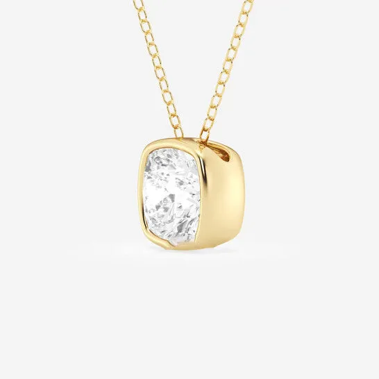 Original Brilliant Diamond 200 cttw 14KT Yellow Gold Bezel Setting CushionCut Lab Grown Diamond Pendant Necklace for WomenVS2 JMS always Necklaces Original Brilliant Diamond 200 cttw 14KT Yellow Gold Bezel Setting CushionCut Lab Grown Diamond Pendant Necklace for WomenVS2 JMS always Necklaces