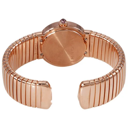 Original Bvlgari Bvlgari Black Lacquered Dial 18K Rose Gold Diamond Small Ladies Watch 102225 JMS always PreStyled Sets