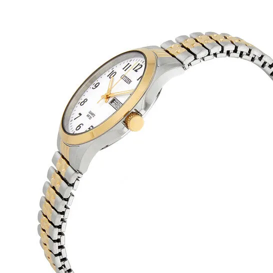 Original Citizen Chronograph Quartz White Dial Twotone Mens Watch BF500493A JMS always Rings