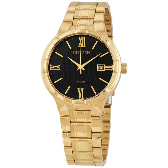 Original Citizen Quartz Black Dial Yellow Goldtone Mens Watch BI502250E JMS always Rings Original Citizen Quartz Black Dial Yellow Goldtone Mens Watch BI502250E JMS always Rings