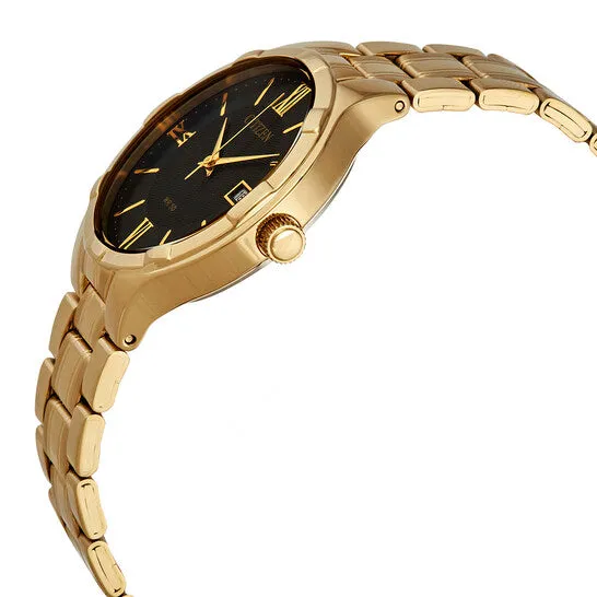 Original Citizen Quartz Black Dial Yellow Goldtone Mens Watch BI502250E JMS always Rings Original Citizen Quartz Black Dial Yellow Goldtone Mens Watch BI502250E JMS always Rings