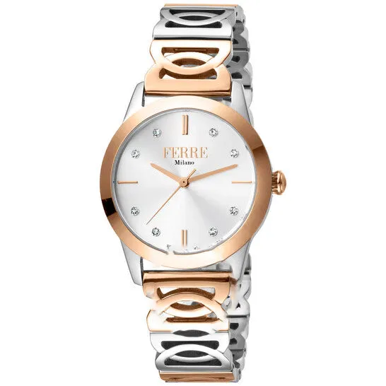 Original Ferre Milano Classic Quartz White Dial Ladies Watch FM1L126M0271 JMS always Watches Original Ferre Milano Classic Quartz White Dial Ladies Watch FM1L126M0271 JMS always Watches
