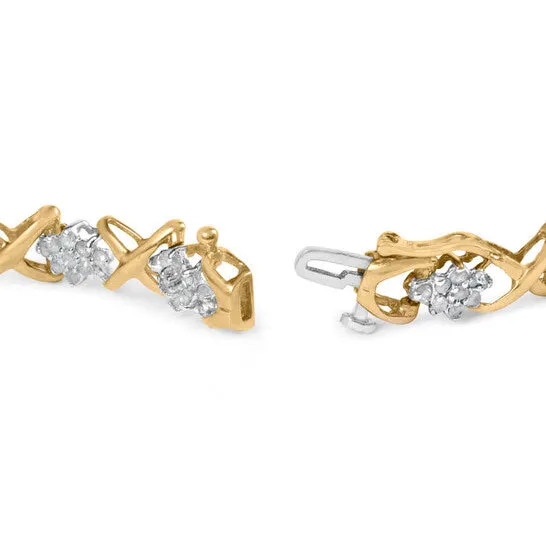 Original Haus of Brilliance 10k Yellow Gold Plated 925 Sterling Silver 200 Cttw RoundCut Diamond Link 7 Bracelet HI Color I2I3 Clarity JMS always Bracelets Original Haus of Brilliance 10k Yellow Gold Plated 925 Sterling Silver 200 Cttw RoundCut Diamond Link 7 Bracelet HI Color I2I3 Clarity JMS always Bracelets