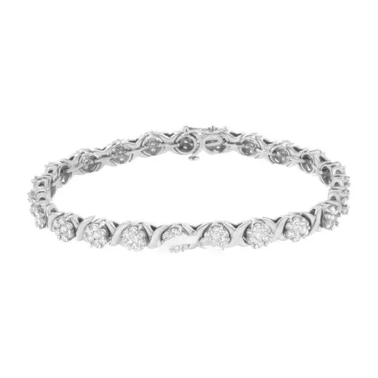 Original Haus of Brilliance 14K White Gold 4 78 cttw Diamond Cluster XLink Bracelet IJ SI2I1 JMS always Bracelets Original Haus of Brilliance 14K White Gold 4 78 cttw Diamond Cluster XLink Bracelet IJ SI2I1 JMS always Bracelets