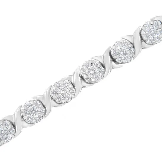 Original Haus of Brilliance 14K White Gold 4 78 cttw Diamond Cluster XLink Bracelet IJ SI2I1 JMS always Bracelets Original Haus of Brilliance 14K White Gold 4 78 cttw Diamond Cluster XLink Bracelet IJ SI2I1 JMS always Bracelets